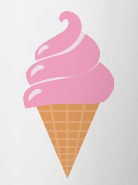Softeis Eis - Rosa Sommer Eis