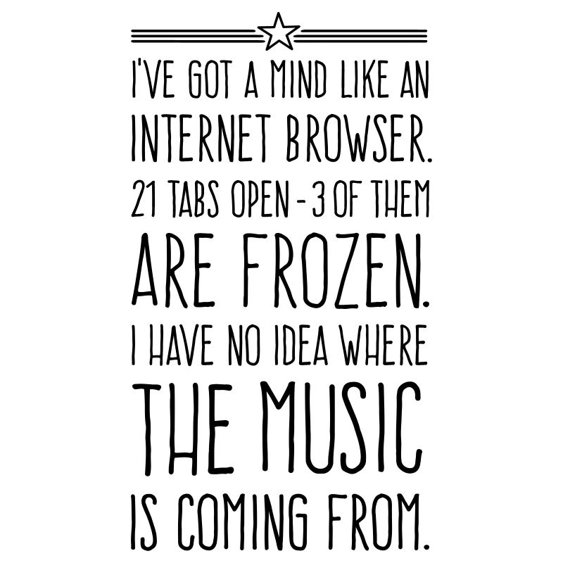 My mind is like an internet browser
