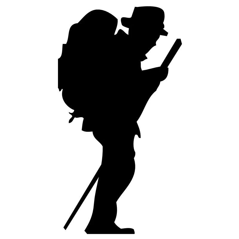 Man walker with stick