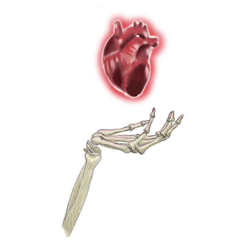 Bonehand with Heart