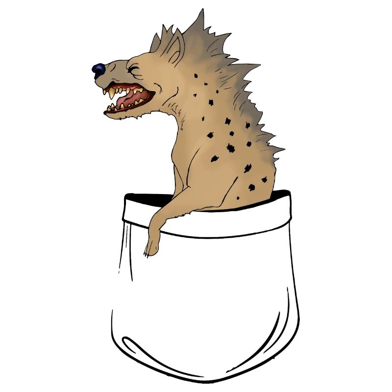 Hyäne in der Tasche
