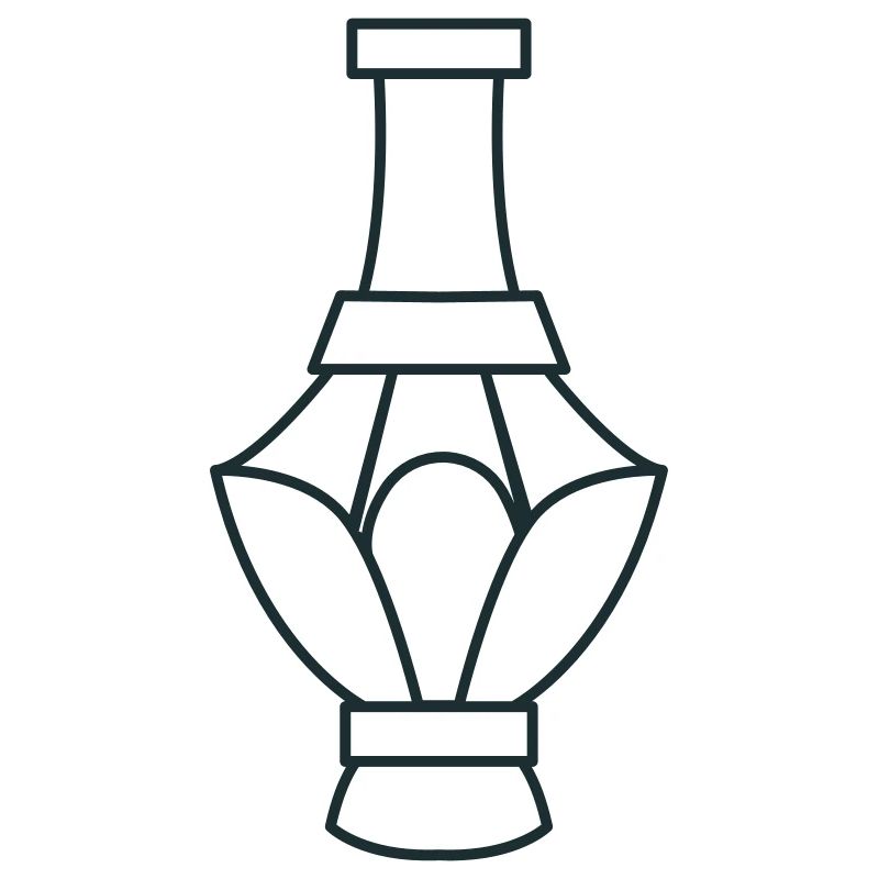 vase de maintien de fleurs sculptées
