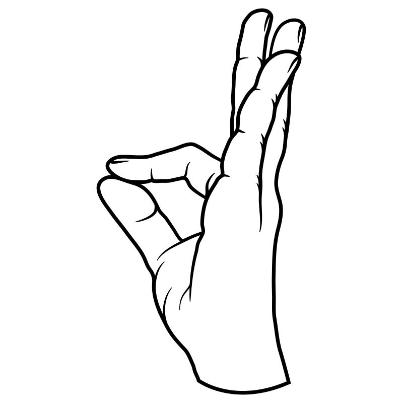 Handgeste perfekt sehr lecker