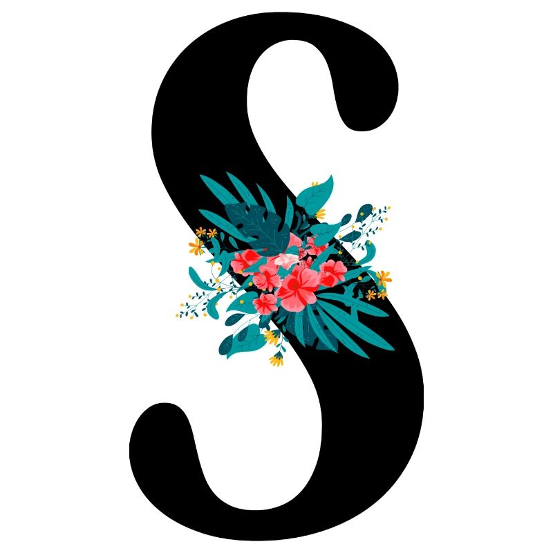 lettre S fleuris