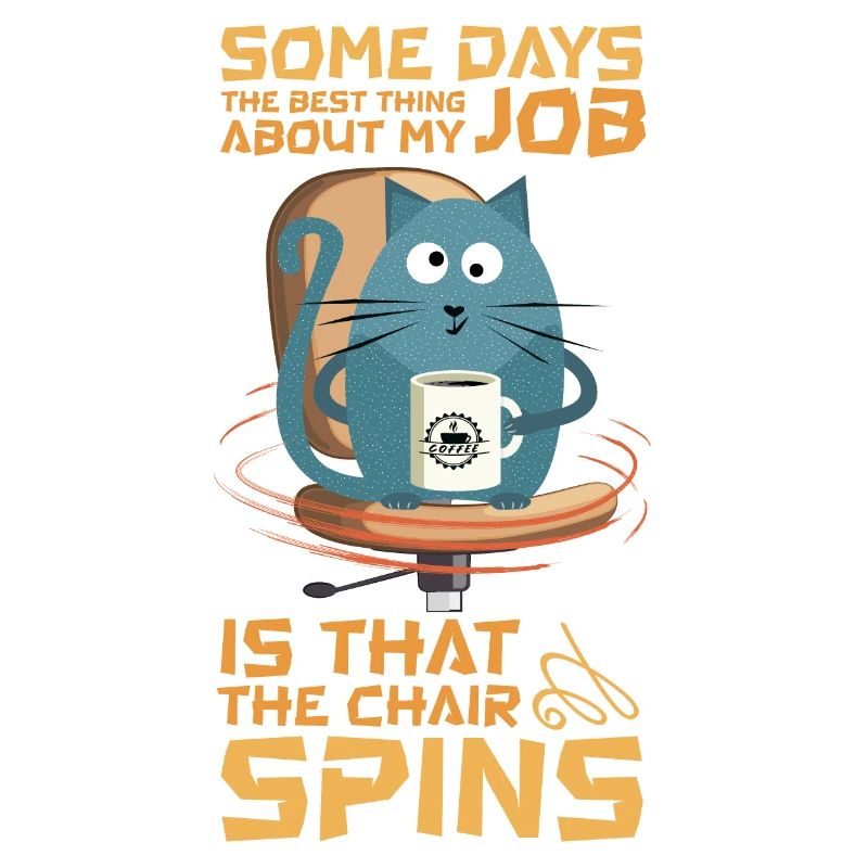 Funny Quote with Cat, Humor Routine Work
