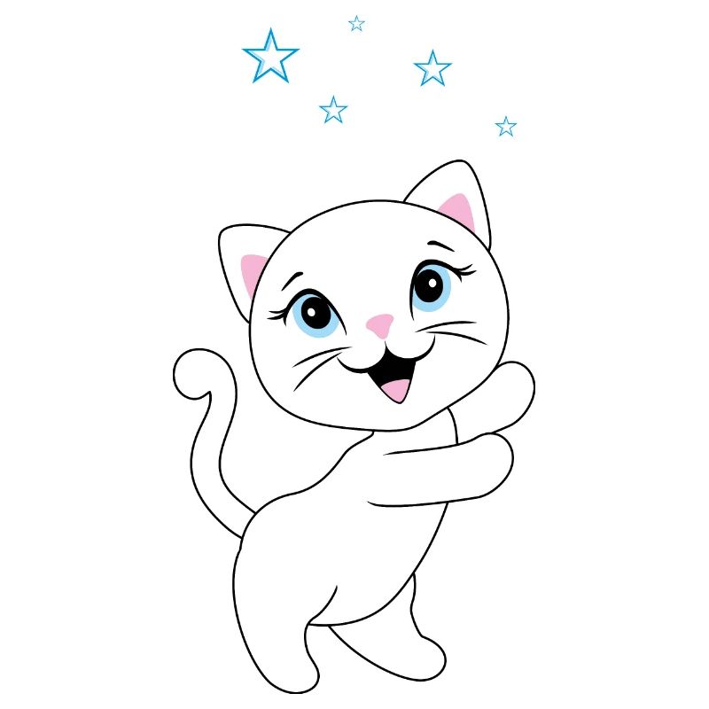 Kitten catches stars