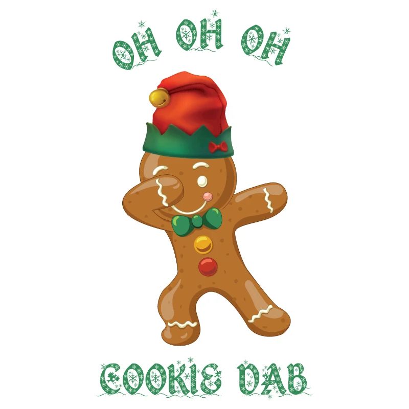 Dancing gingerbread man making a Dab