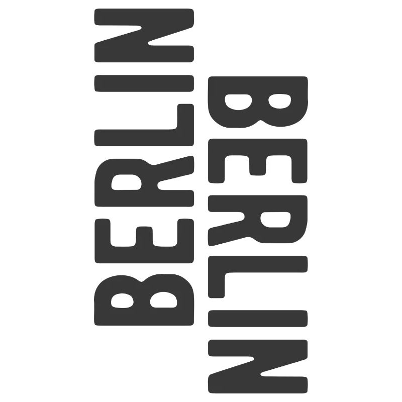 Berlin lettering Berlin Berlin slogan
