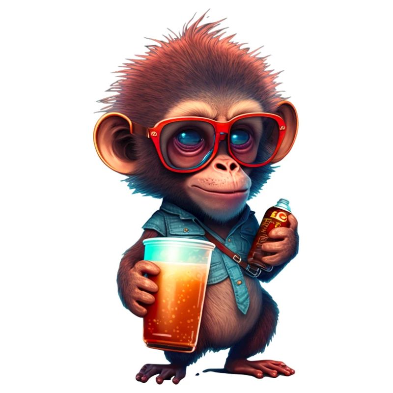 Monkeywitha drink