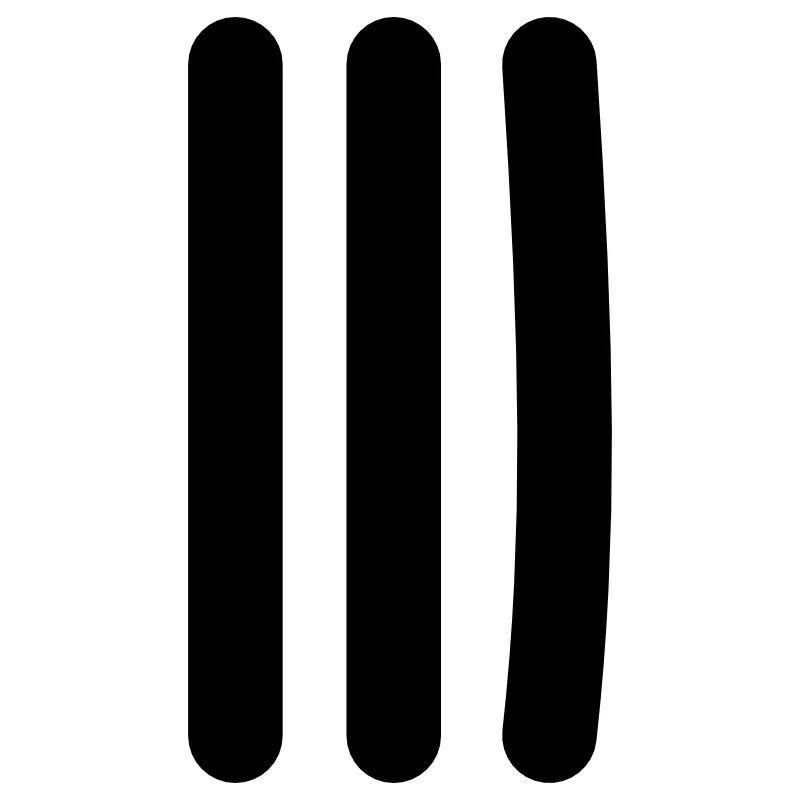 Strichliste Symbol - 3 Striche