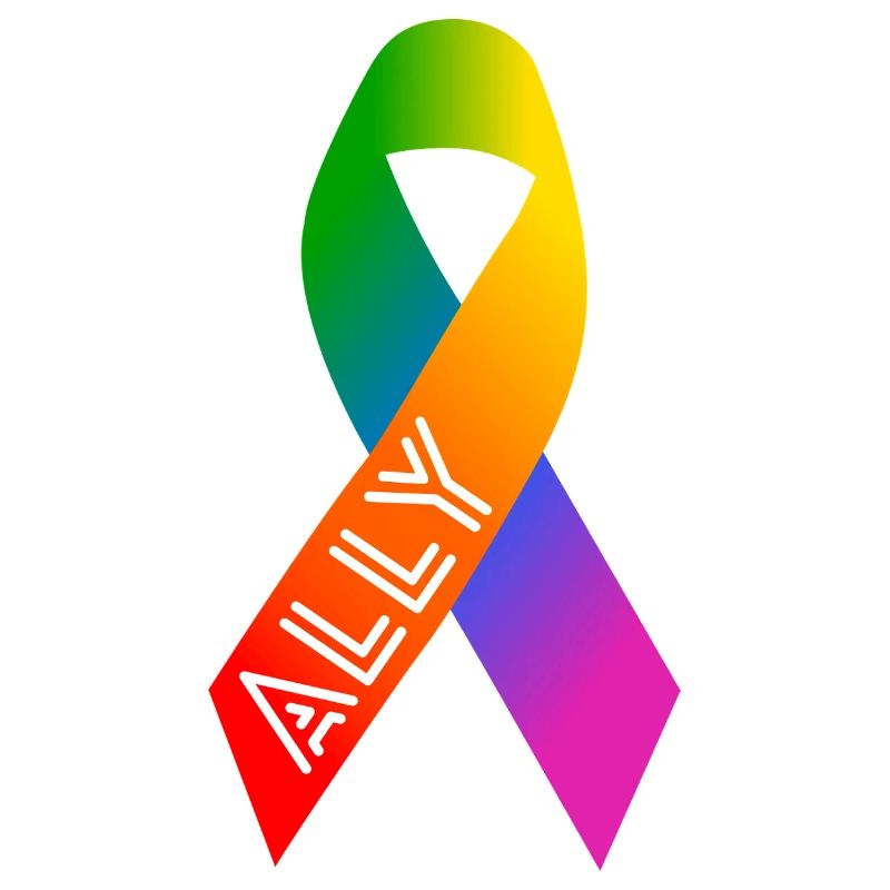 Queer Regenbogen Schleife Friedenszeichen