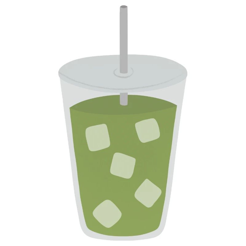 Boisson glacée au matcha latte