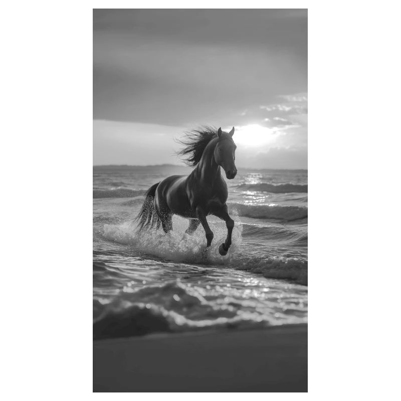 Cheval sur la plage