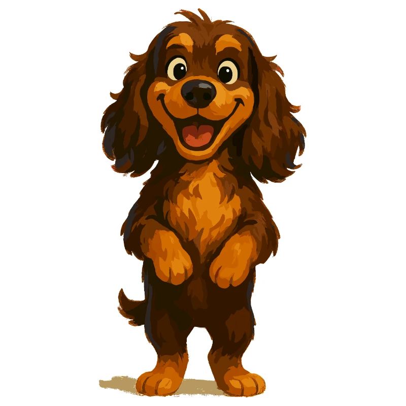 Cocker Spaniel souriant largement