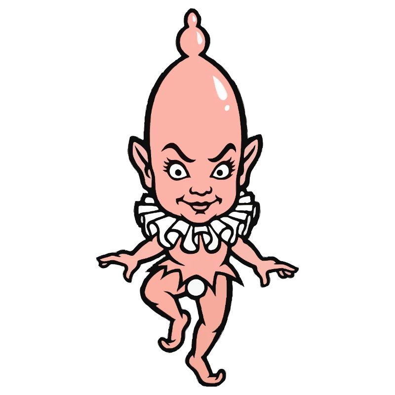 Bébé Diable mignon avec collier