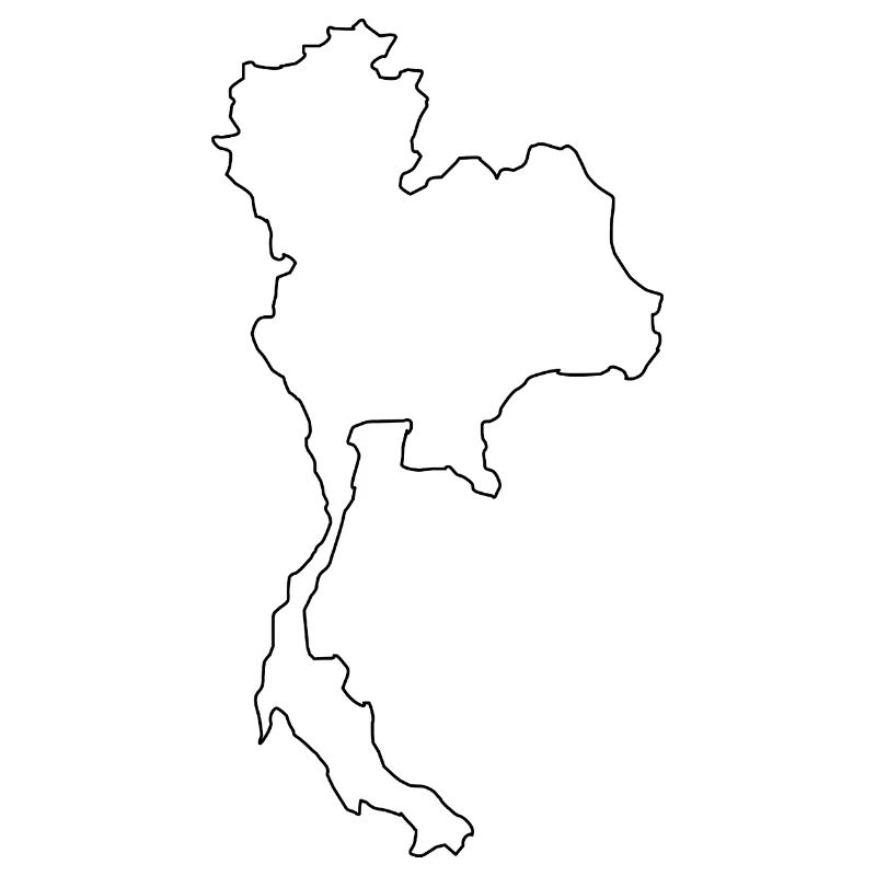 Plan de la carte de la Thaïlande