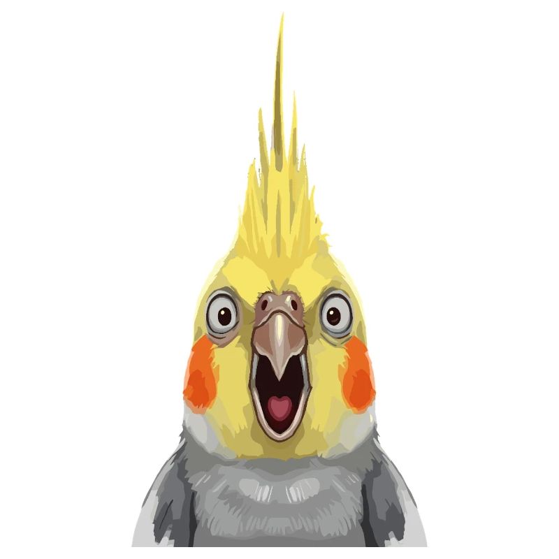 Expressive Cockatiel Pop Print