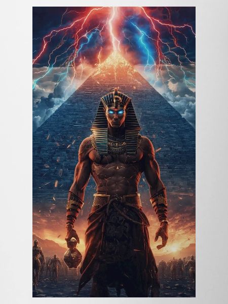 Donnerpharao vor der Pyramide