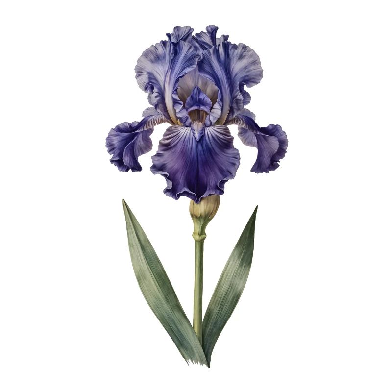 Iris violet sur tige délicate
