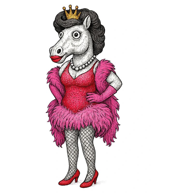 Regal Mare Diva in Pink Feathers