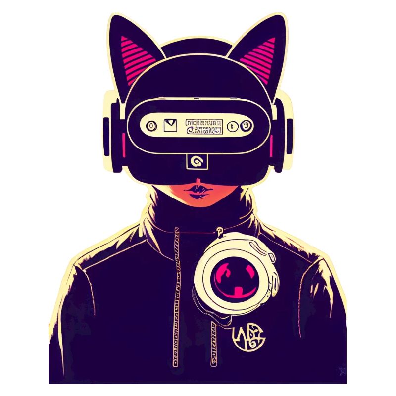 Chat de style cyberpoint immergé dans le métavers VR