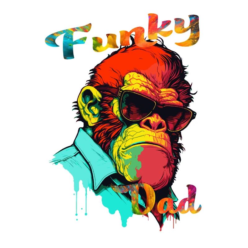Funky Dad. Geburtstag, Vatertag. Gorilla