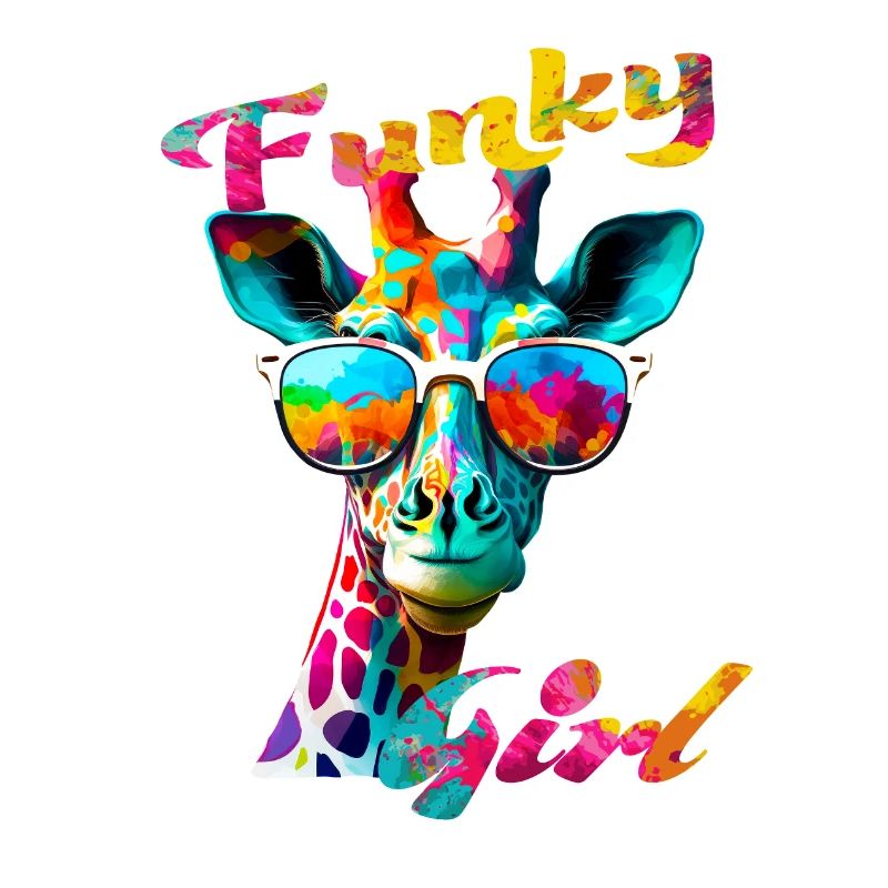 Funky Mädchen Giraffe