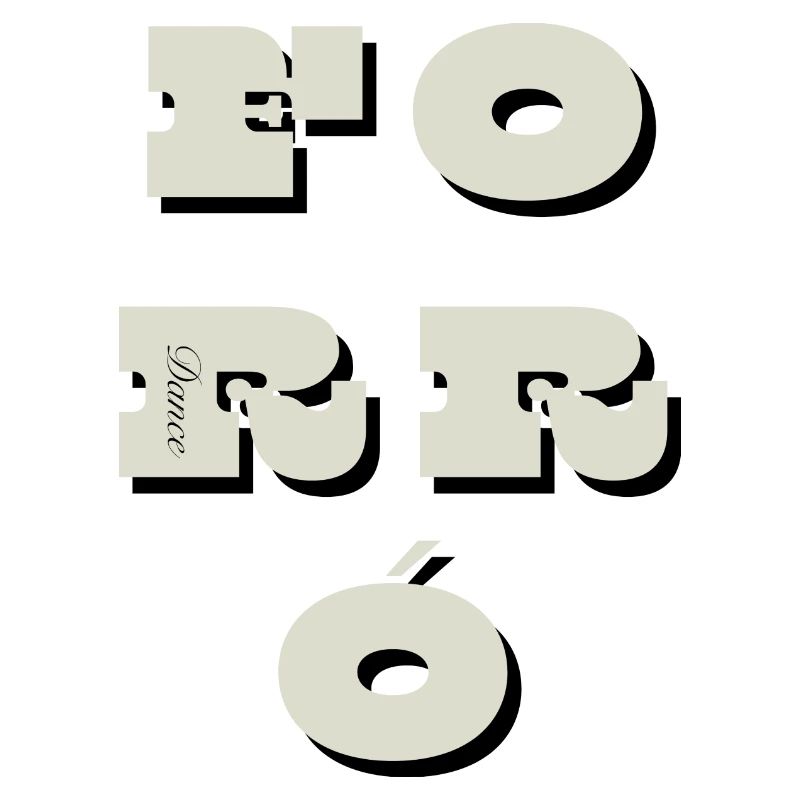 Forro Dance Logo in white black