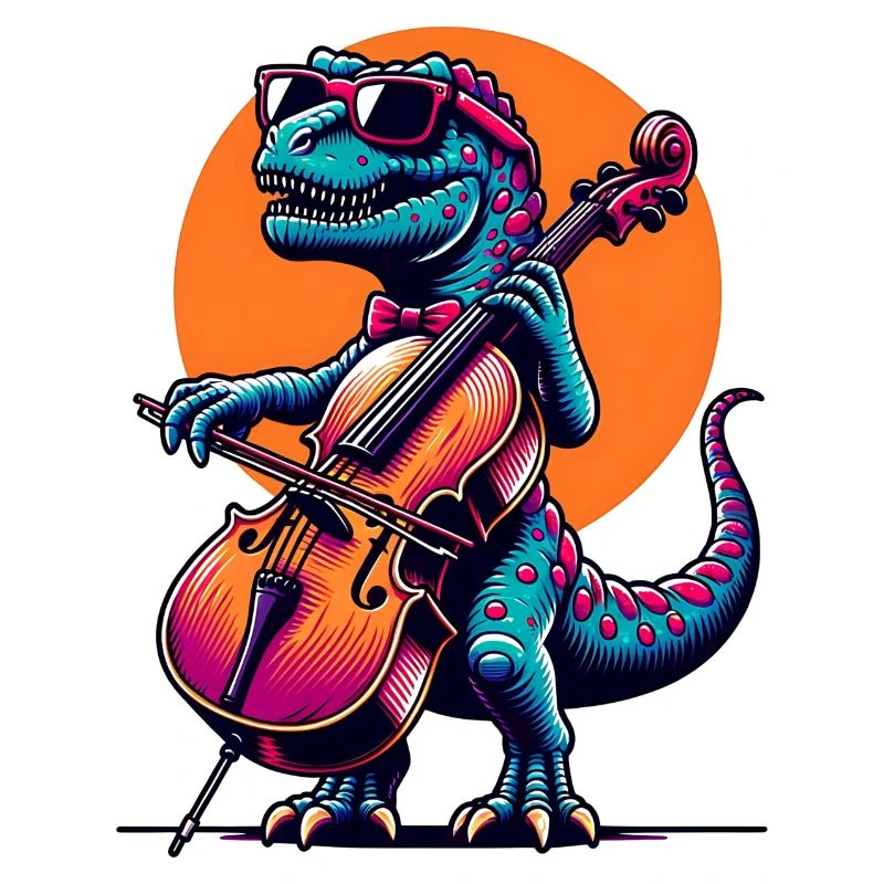 Dino Cellist Mit Sonnenbrille Design