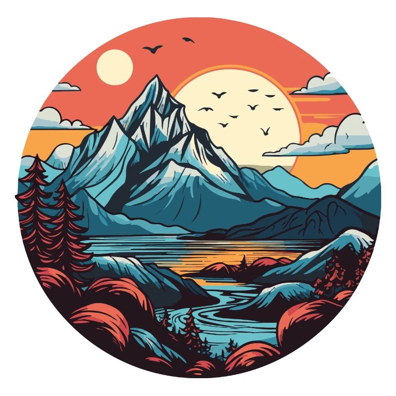 Berge Landschaft Kreis