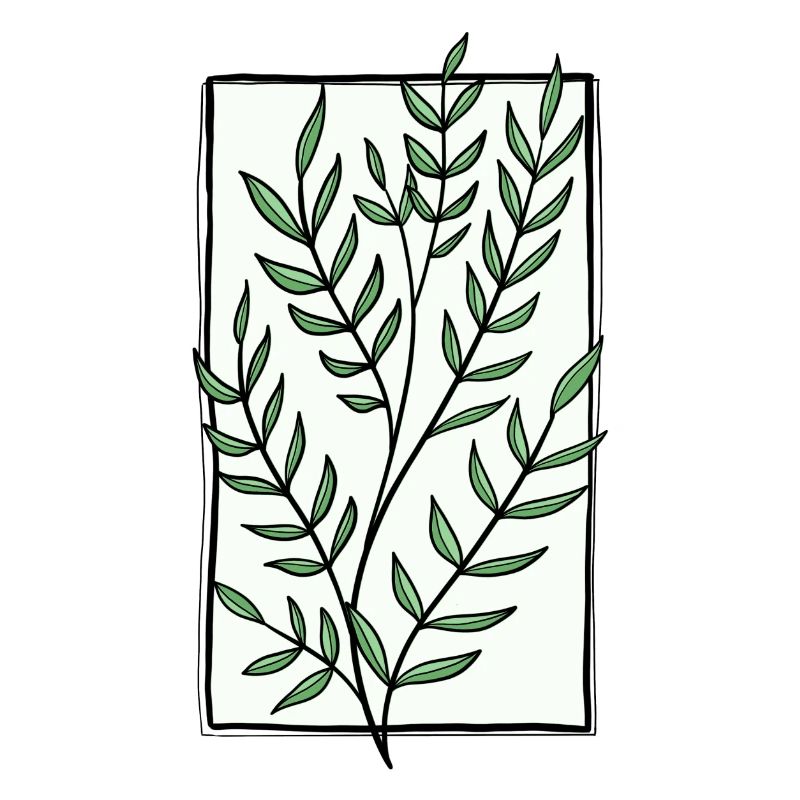 Cadre de feuilles