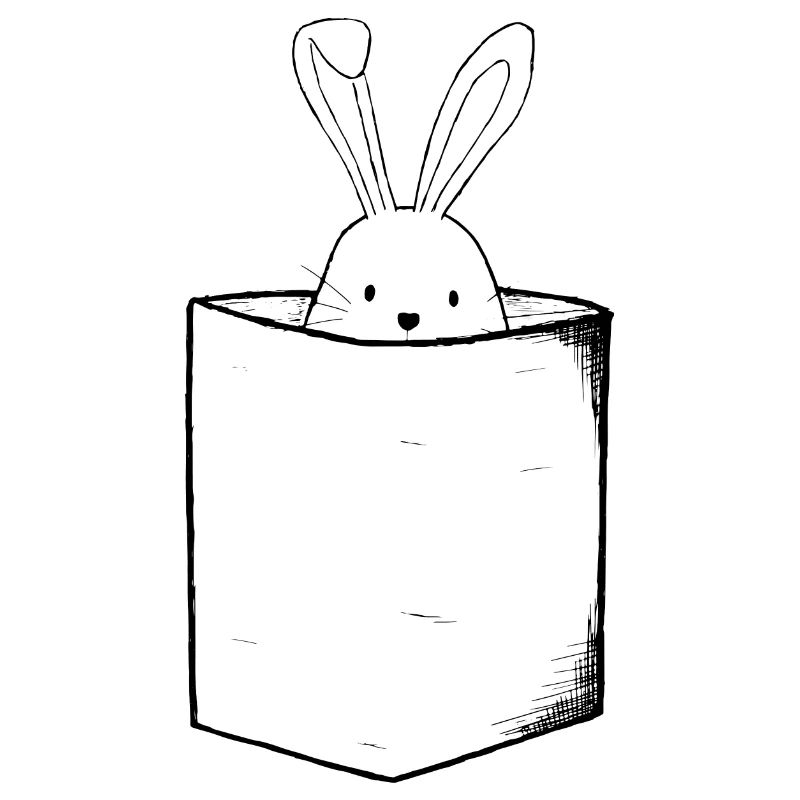 Brusttasche mit Häschen