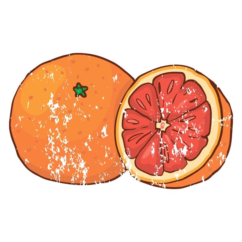 Rétro Vintage Style Orange Grunge Pamplemousse