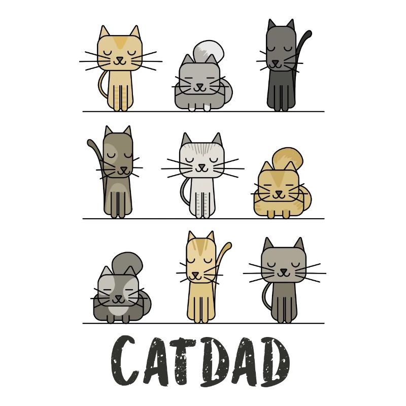 Catdad chat papa illustration de chat mignon