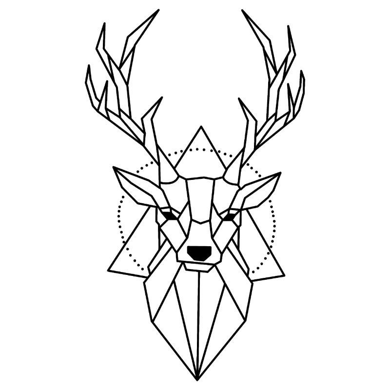 Geometrisch Hirsch Wald