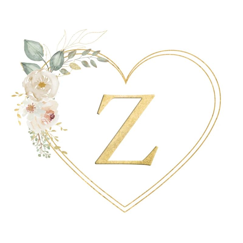 Customizable heart monogram Z