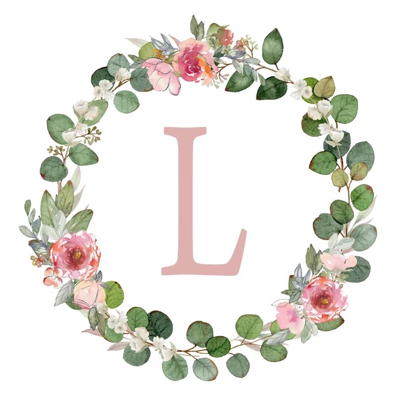 L Monogramme Eucalyptus Rose Couronne