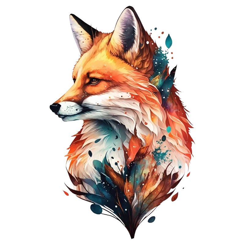 Fox Aquarelle Forêt Faune Dessin de la faune