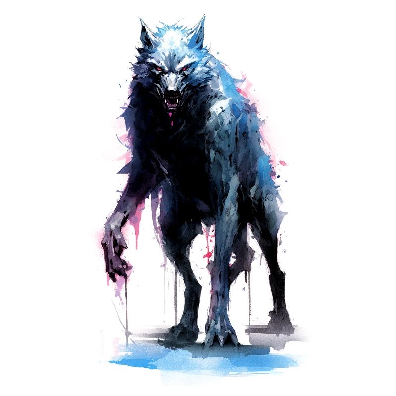 Scary wolf