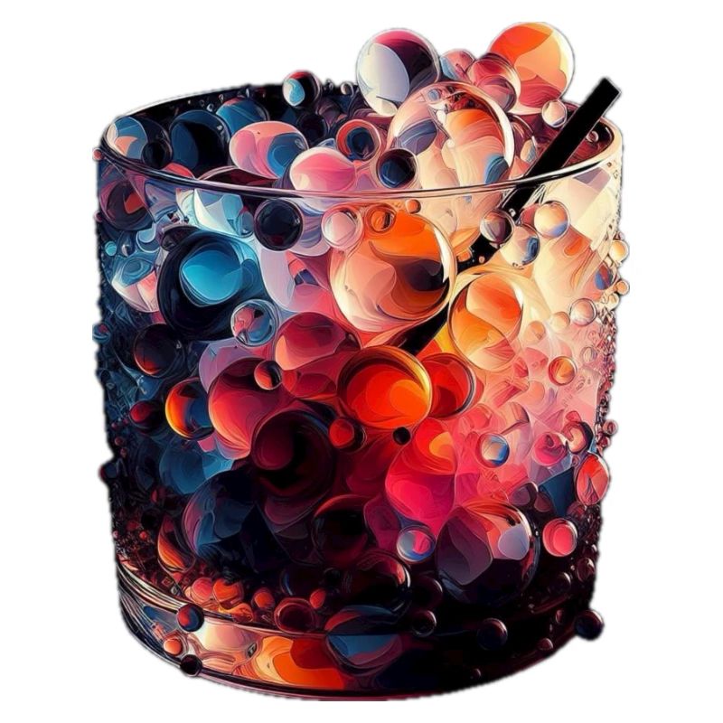 Abstraktes Cocktailglas