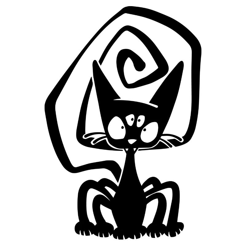 Spinne Schwarze Katze