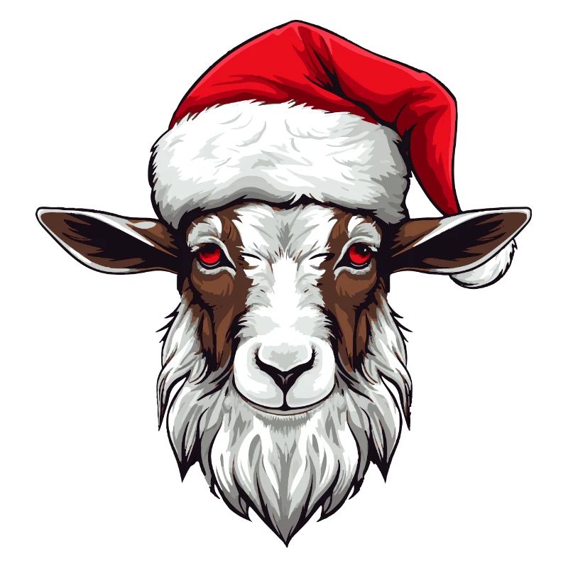 Tête d’animal de Noël de Noël de chèvre