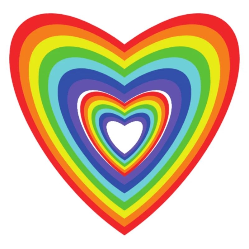 Rainbow Rainbow Retro Gift Heart