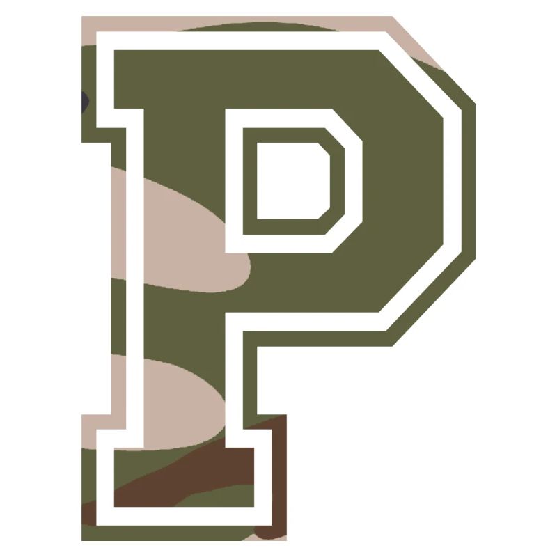 P, Monogramme, Camouflage Vert-Brun