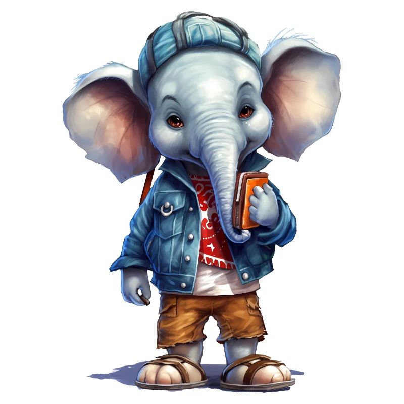 Dessin animé mignon d'éléphant