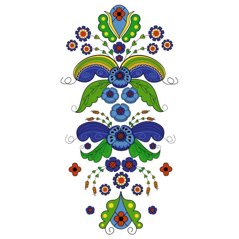 Folklore Blumen Kostüm - Kurbits