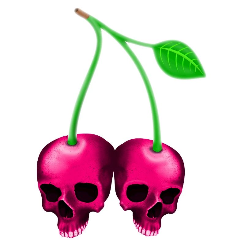 Skull cherry pink