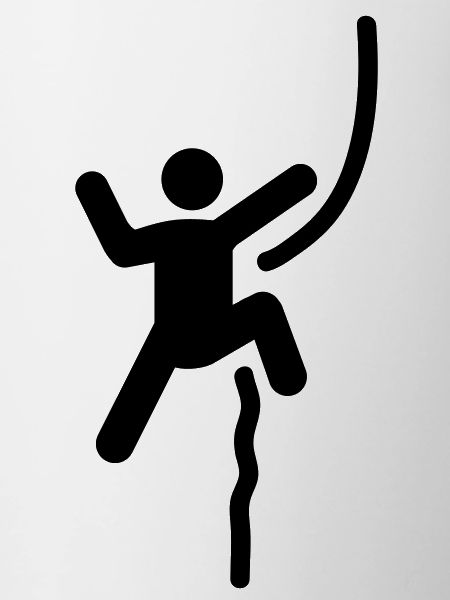 Bergsteiger klettern