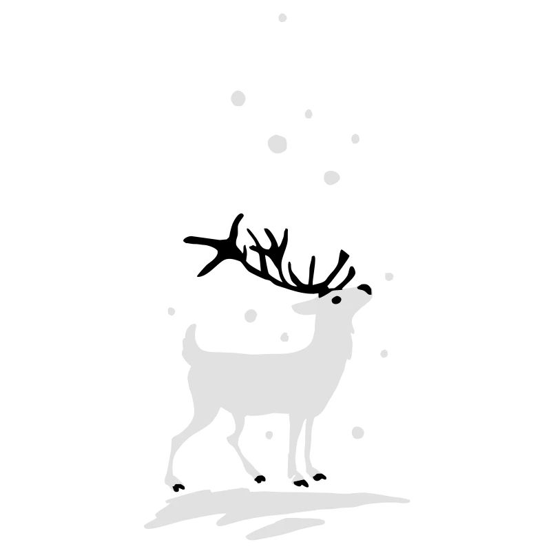 Renne dans la neige