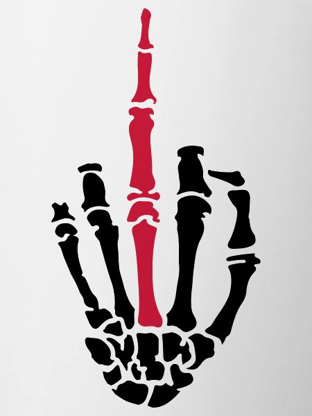 middle finger skulls